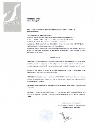 ARR20250318-30 Arrêté circulation passage cable fibre optique  23 rue de Berne