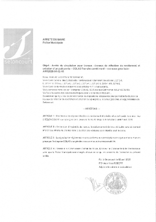 ARR20250402-45 Arrêté de circulation pour travaux - rue dela Pâle - COLAS Franche comté Nord - dépose de repose de bornes plastiques (2)