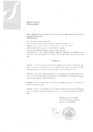 ARR20250513-60 Règlementation temporaire de la circualation et du stationnement Place Ambroise Croizat à l'occasion du vide grenier