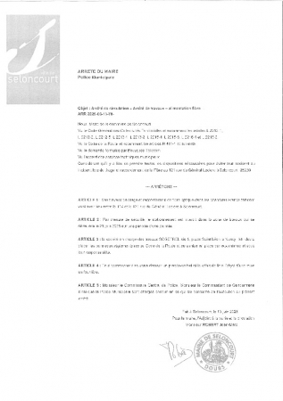 ARR20250613-78 Arrêté de circulation pour travaux - Tirage d'un câble en souterrain - rue du Général Leclerc - Société SOGETREL au profit de Bouygues Telecom