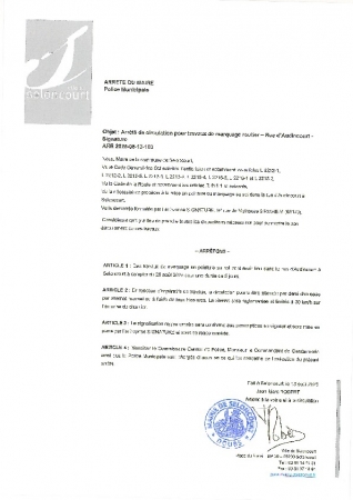 ARR20250813-103 Arrêté de circulation pour travaux - Marquage routier - Rue d'Audincourt