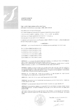 ARR20251112-130 Arrêté temporaire règlementant les horairees d'ouverture du parc de la panse de décembre 2025 à janvier 2026