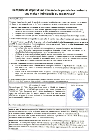 Récépissé  de  dépot PC 25 00016