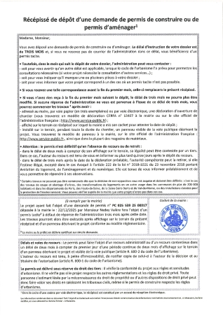 Récépissé de dépot PC 25 00017