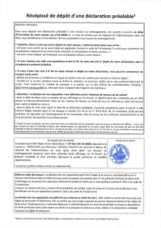 Récépissé de dépot DP 26 00001
