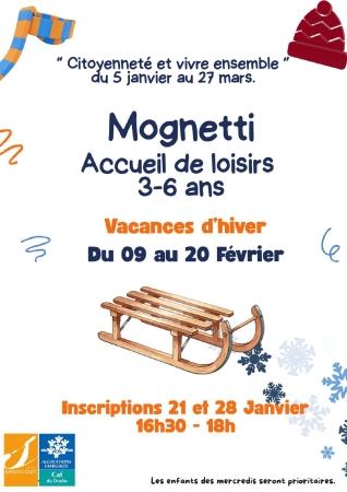 Programme vacances Mognetti février 26