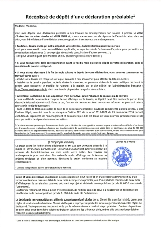 Récépissé de dépot DP 26 00031