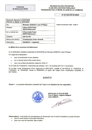 DP 26 00028 BONGAY Jean-Philippe