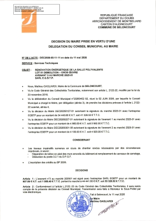 DEC20260511-11 AVENANT 3 SALLE POLYVALENTE LOT 01 EGBTP